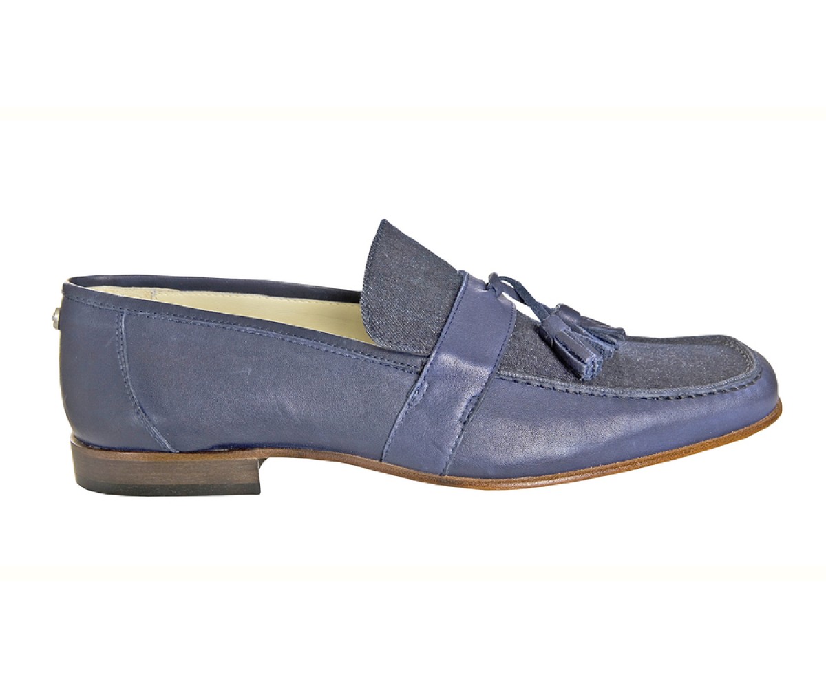 Suede Loafer, Navy